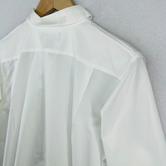 LANDS END Shirt Womens 16 Tall Poplin Button Up Long Sleeve Cotton White NEW - Picture 8 of 12